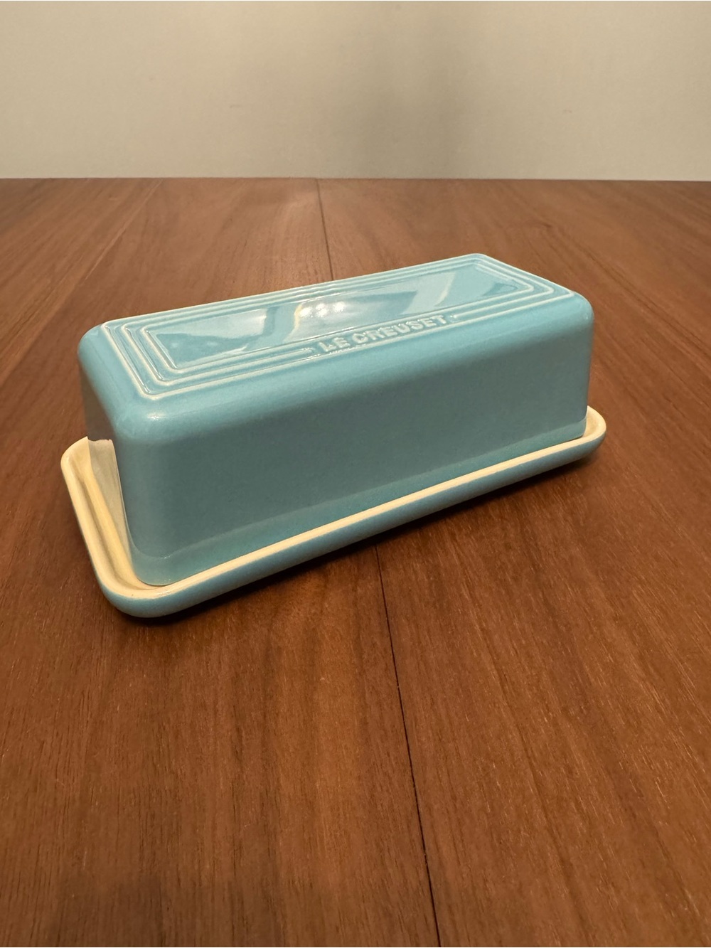 Le Creuset Stoneware Ceramic Butter Dish - Caribbean (Discontinued)